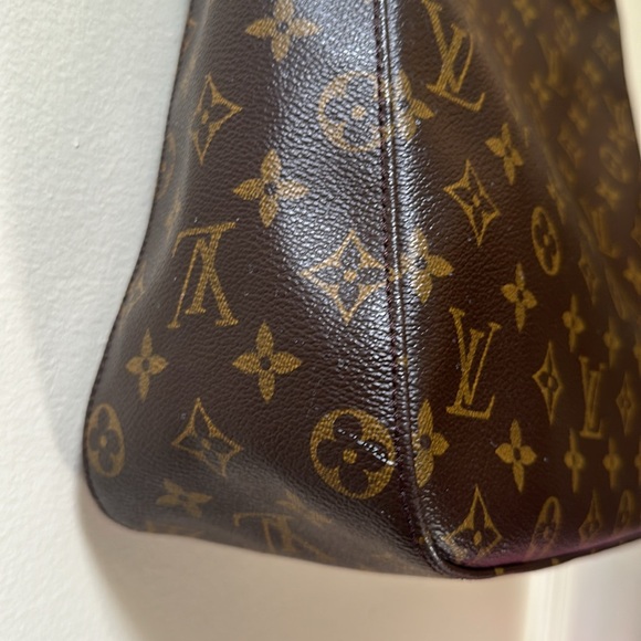 Louis Vuitton Monogram Canvas Looping GM Shoulder Bag Purse Brown Number Leather - Picture 6 of 16